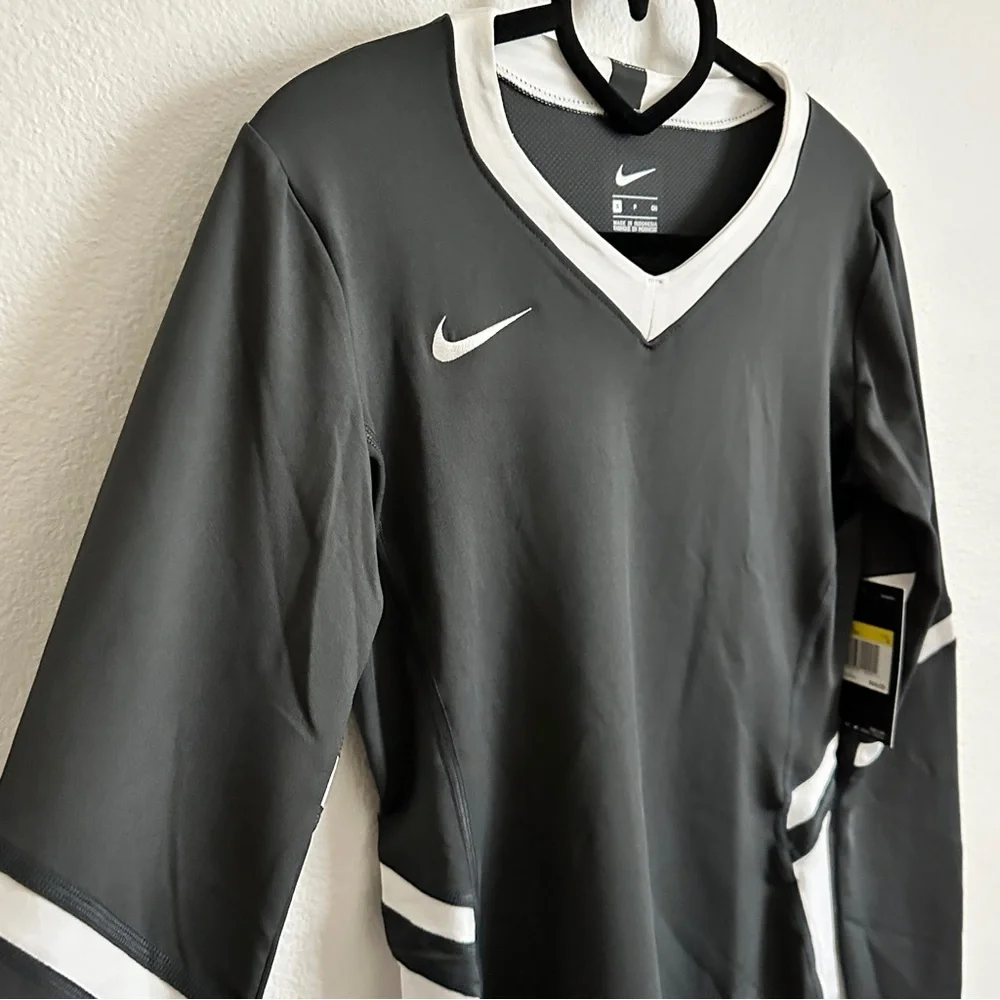 Nike Gray White Long Sleeve Athletic Volleyball Jersey Top Size Various